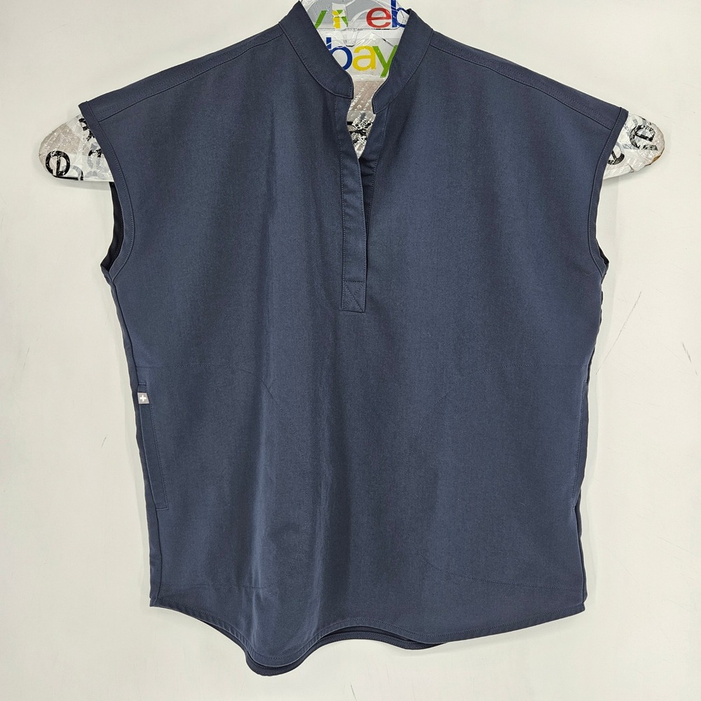 Figs Scrub Top Womens Small Rafaela Oversized Night Sky Gray Nurses Uniform
